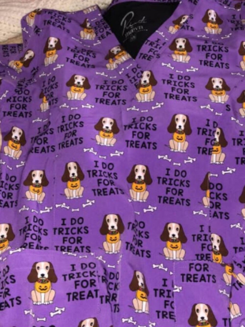 Scrub Top Veterinarian Dog Treats Size XS